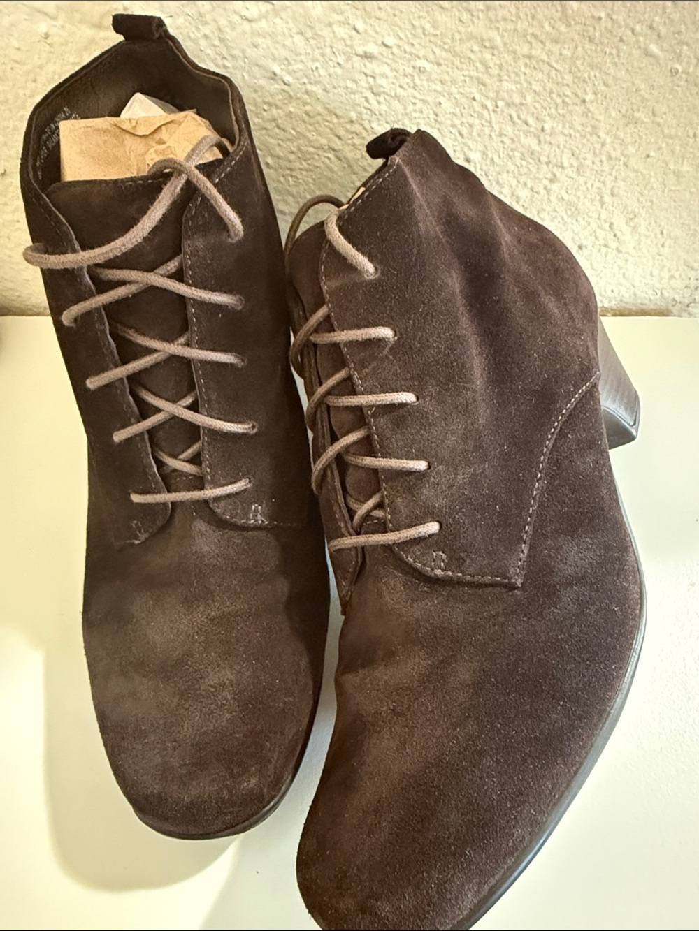 Clark’s   Suede Lace-Up Ankle Boots in Dark Brown - Picture 11 of 11
